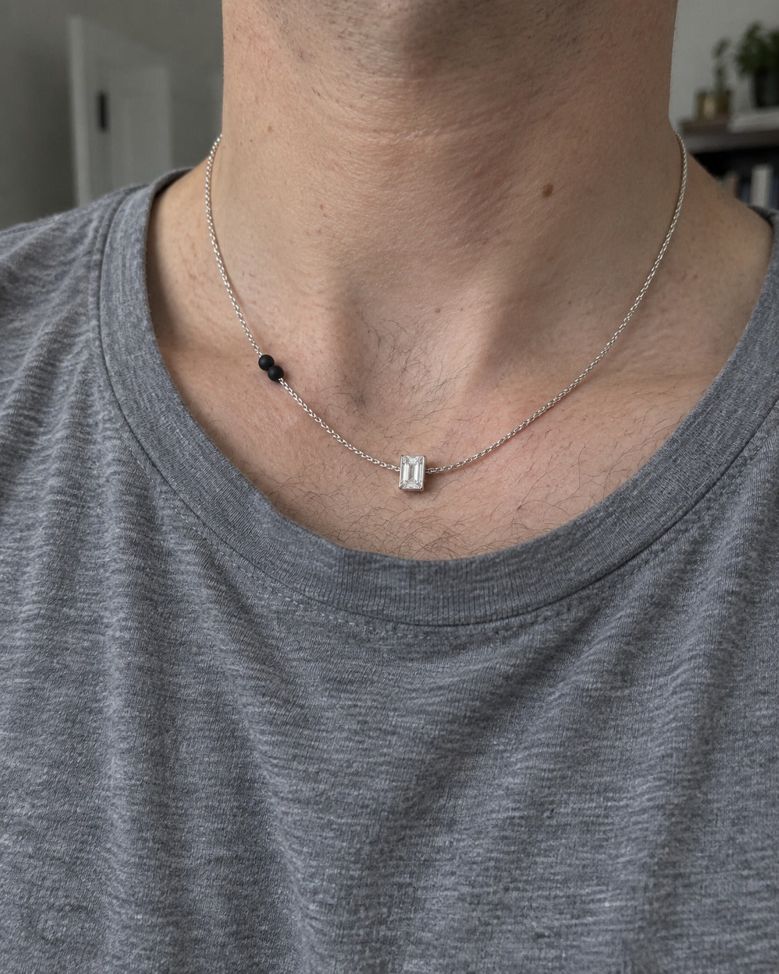 Noir Baguette Necklace