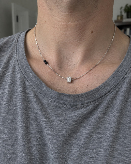 Noir Baguette Necklace