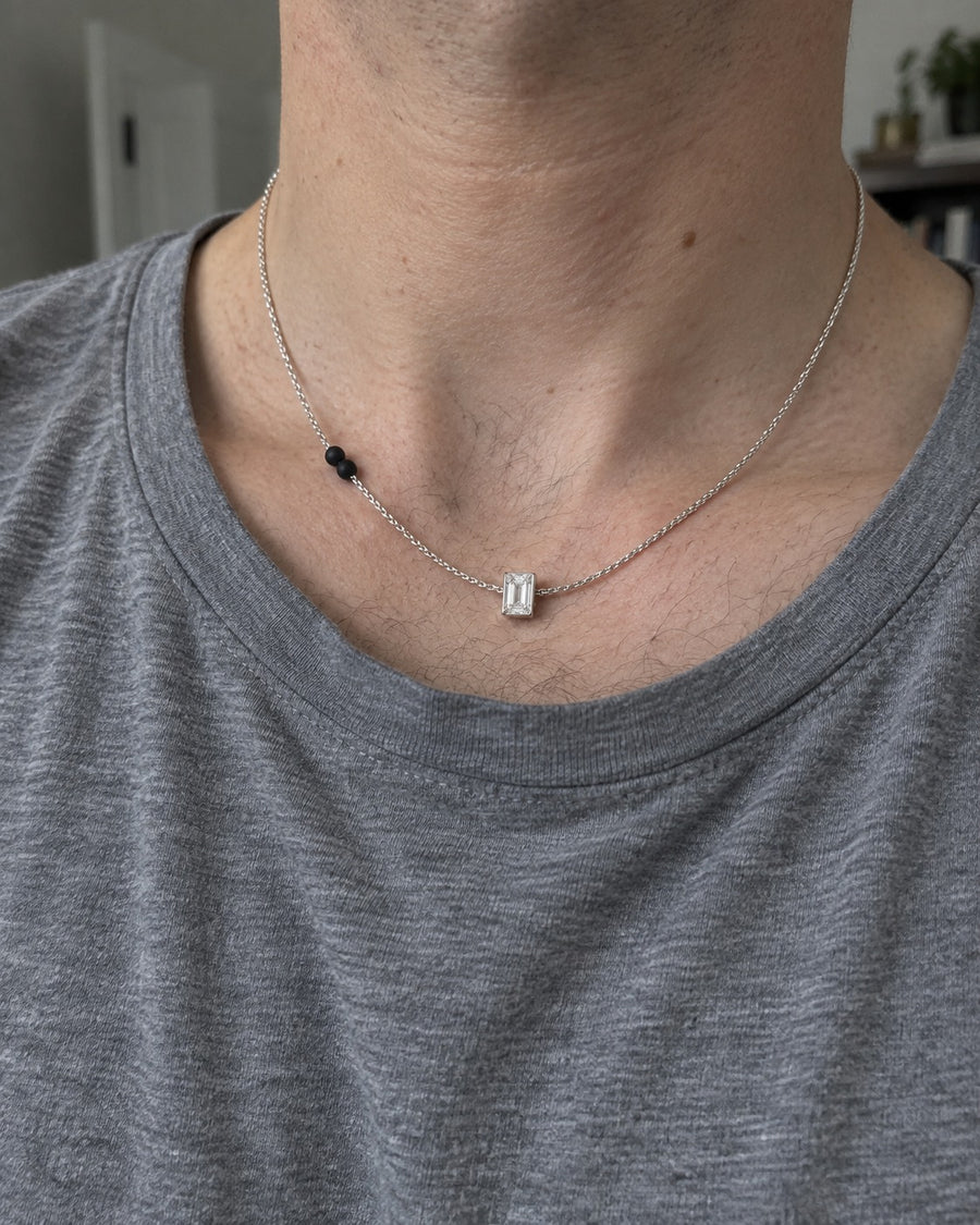 Noir Baguette Necklace