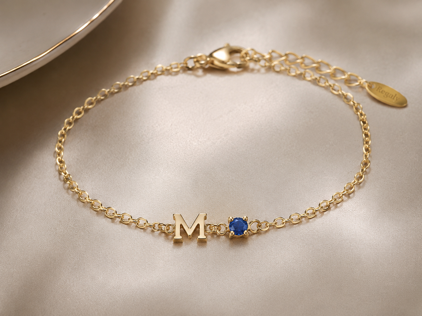 Sapphire Initial Bracelet