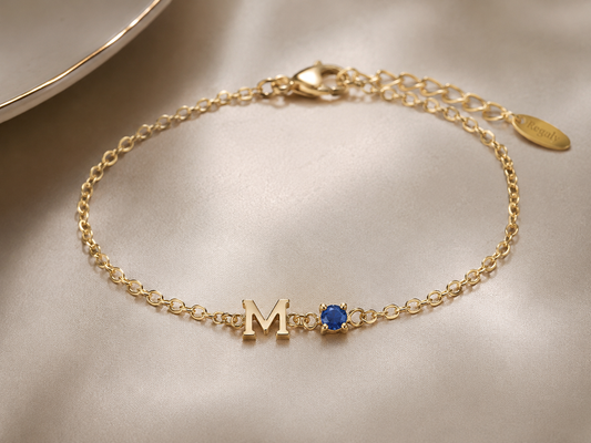 Sapphire Initial Bracelet